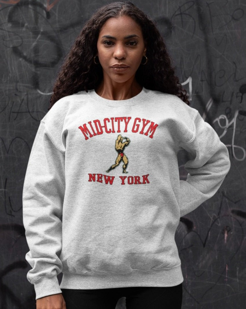 Crew Neck Sweatshirt w/ Classic Logo – Mid City Gym